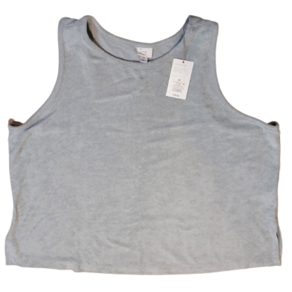 NWT A NEW DAY Terry Tank Top, Light Green, Size 2X - Picture 3 of 10